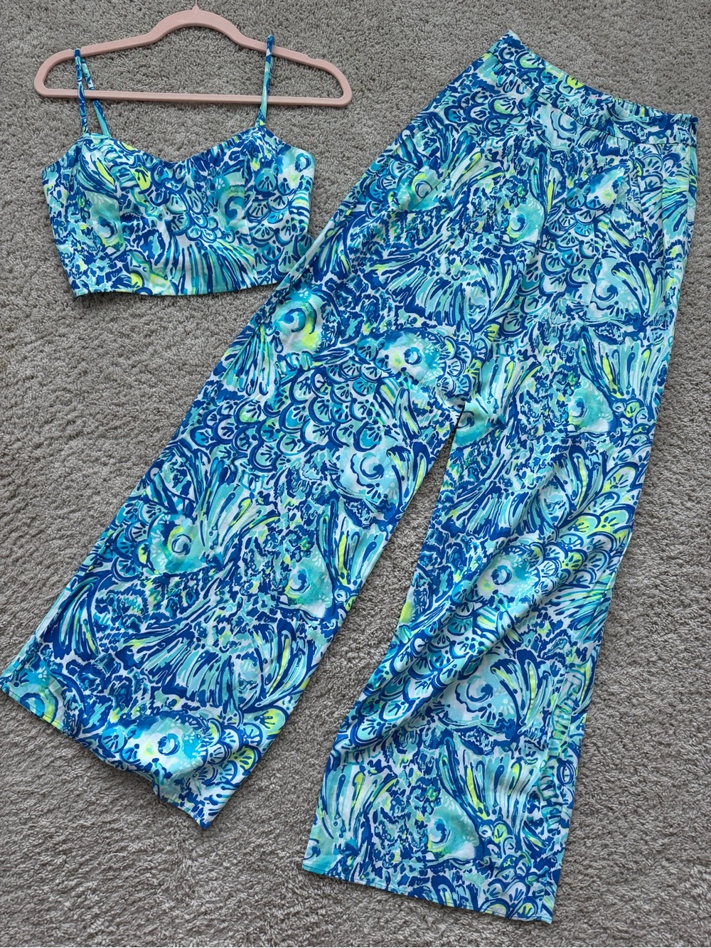 Lilly Pulitzer Lizzy Printed Crop Top & Pants Set